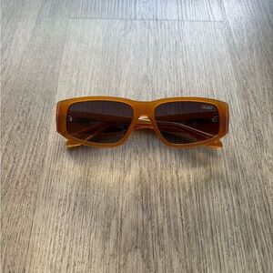 quay australia no envy tan brown square modern retro y2k sunglasses eyewear NEW